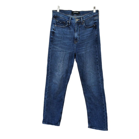 Express Denim - Express Women's Size 8R Mom Jean Super High Rise Medium Wash